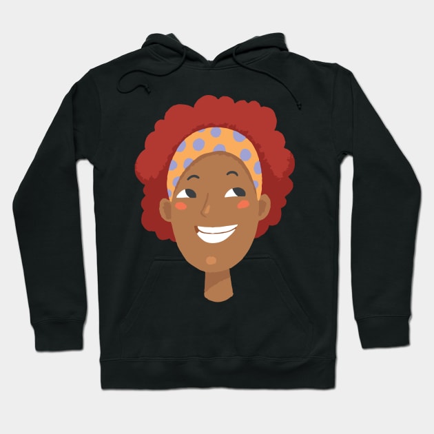 Black woman red hair avatar Hoodie by JunkyDotCom